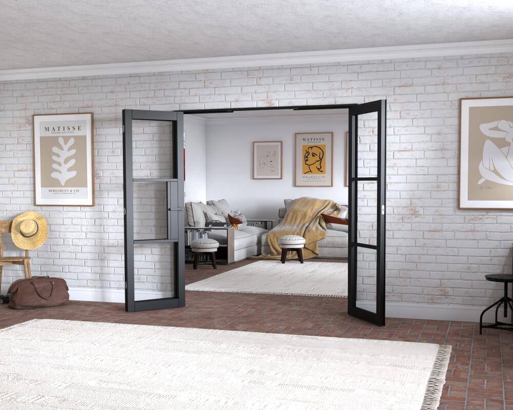 Black Heritage 3 Door Frenchfold (3 x 610mm Doors)