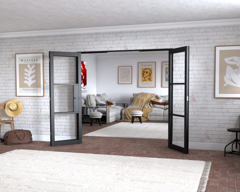 Black Heritage 3 Door Frenchfold (3 x 686mm Doors)