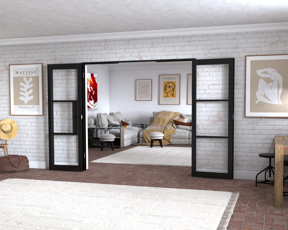 Black Heritage 3 Door Frenchfold (3 x 686mm Doors)