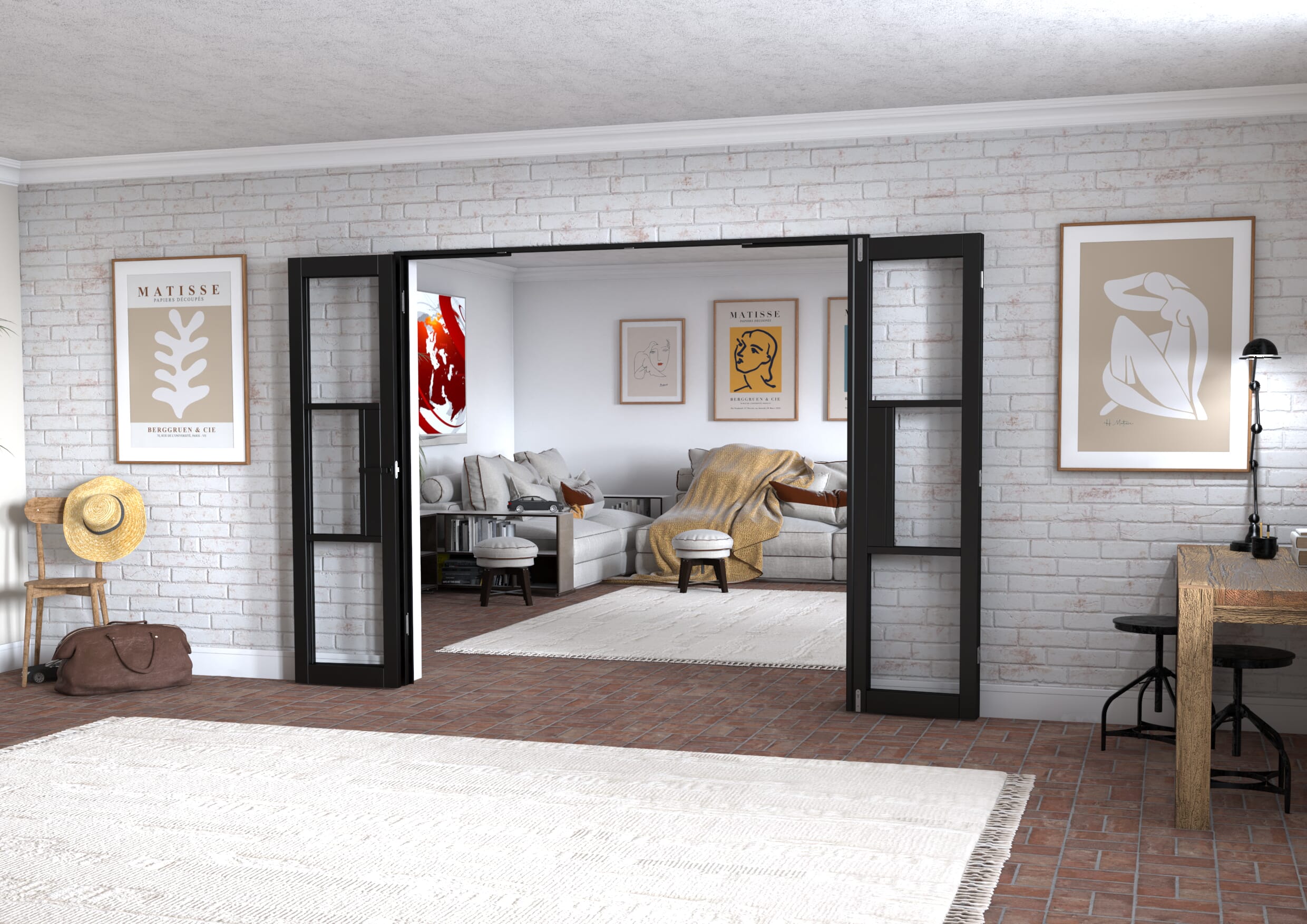 Black Heritage 4 Door Frenchfold (4 x 533mm Doors)
