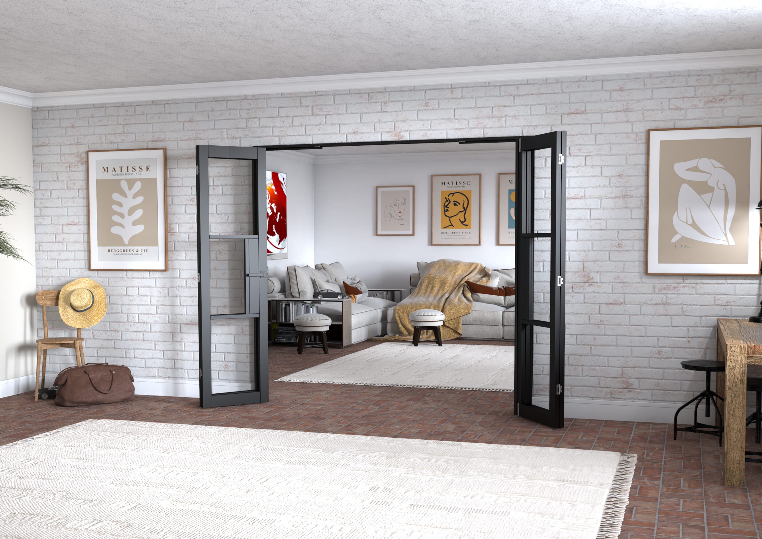 Black Heritage 4 Door Frenchfold (4 x 533mm Doors)