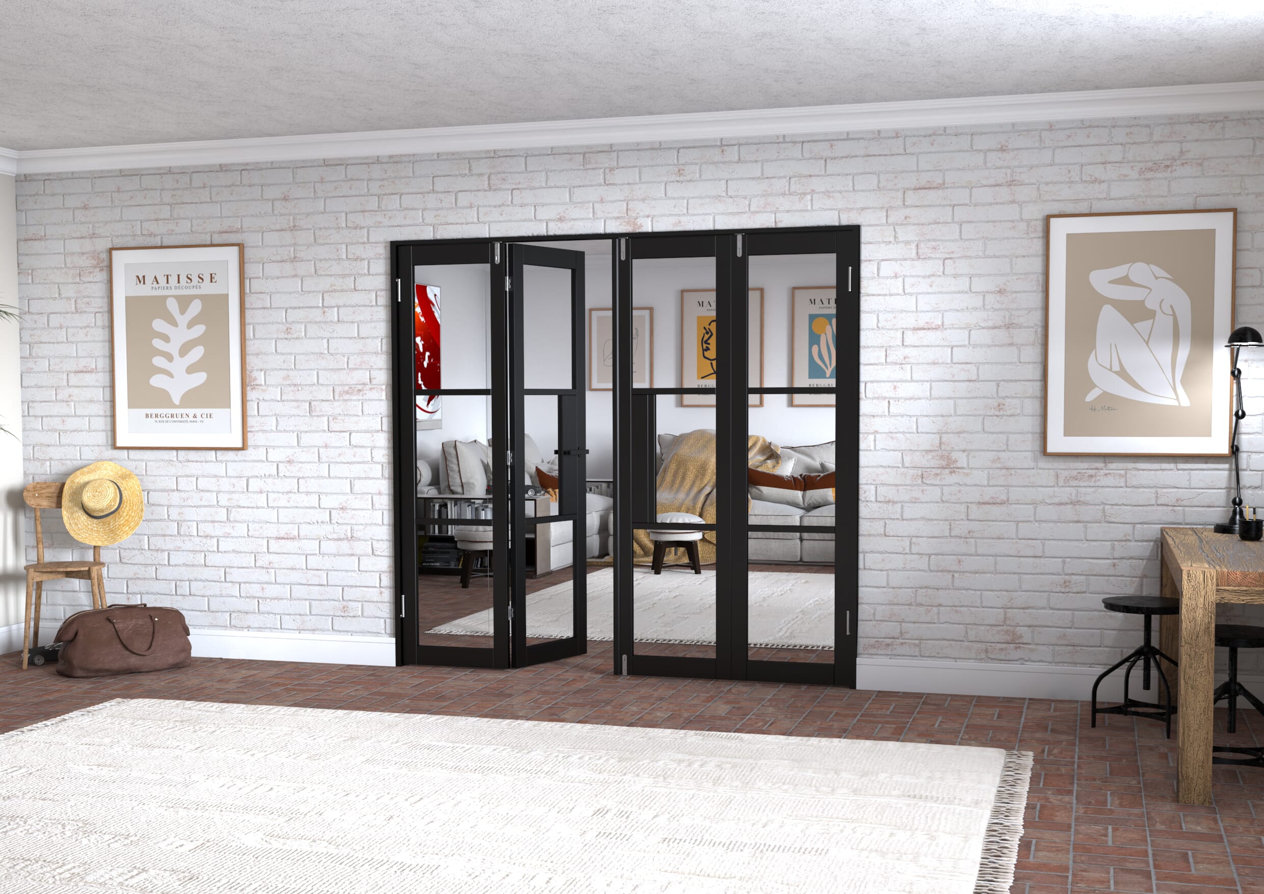 Black Heritage 4 Door Frenchfold (4 x 533mm Doors)