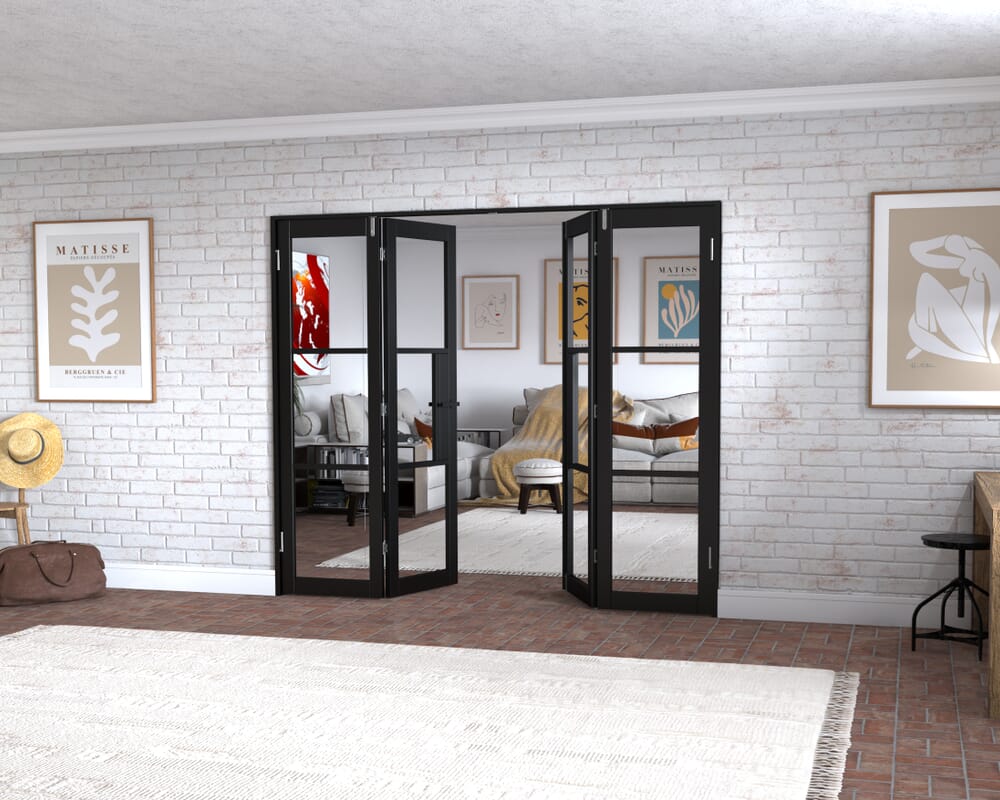 Black Heritage 4 Door Frenchfold (4 x 573mm Doors)