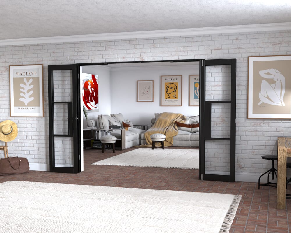 Black Heritage 4 Door Frenchfold (4 x 573mm Doors)