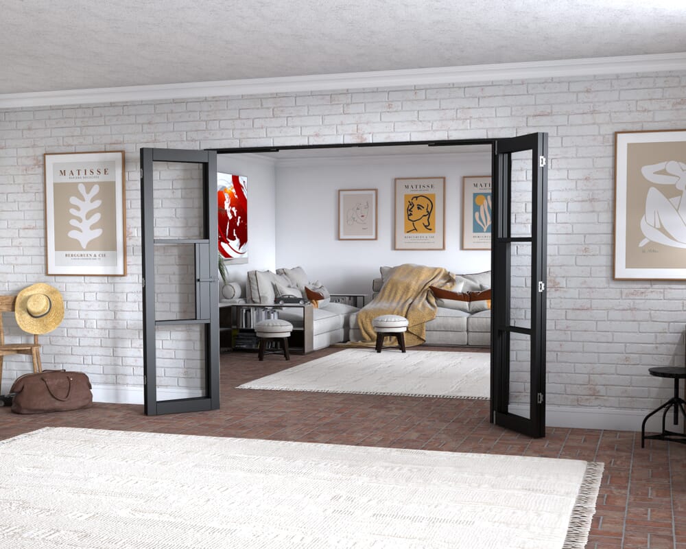 Black Heritage 4 Door Frenchfold (4 x 573mm Doors)