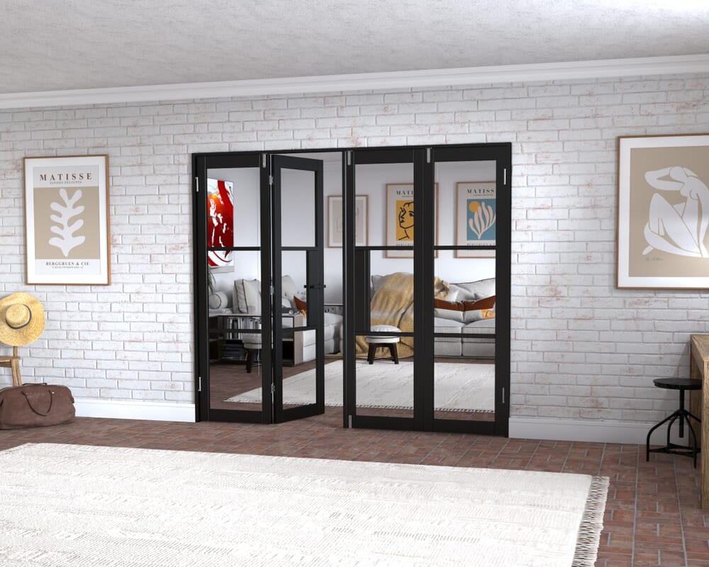 Black Heritage 4 Door Frenchfold (4 x 573mm Doors)