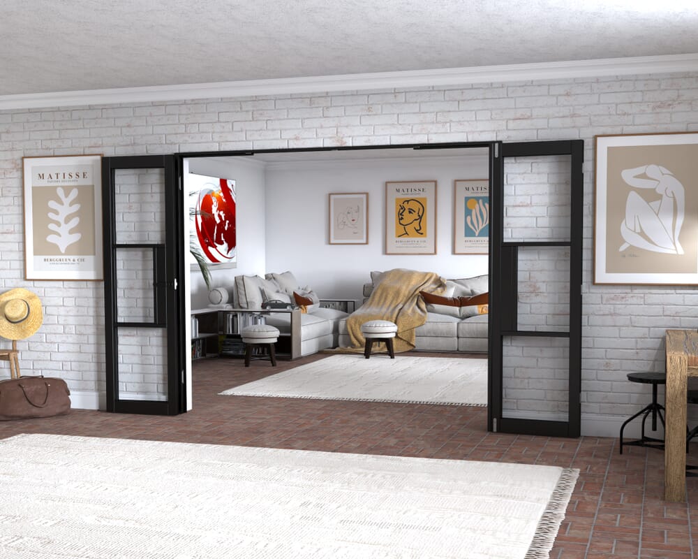 Black Heritage 4 Door Frenchfold (4 x 610mm Doors)