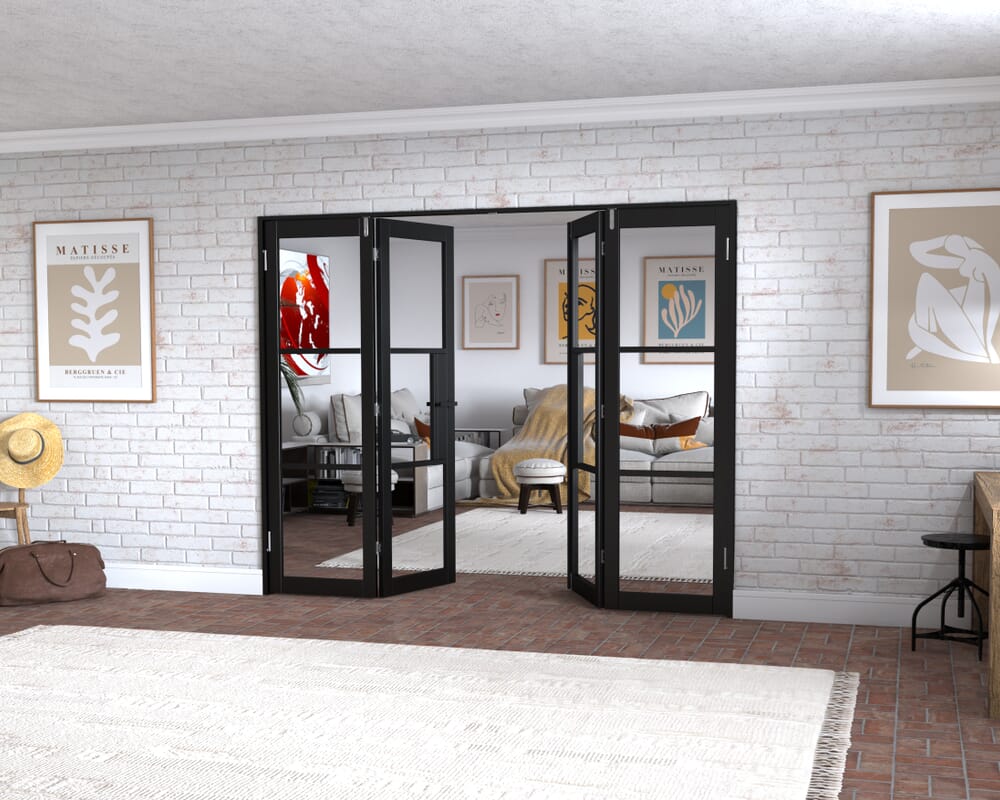 Black Heritage 4 Door Frenchfold (4 x 610mm Doors)