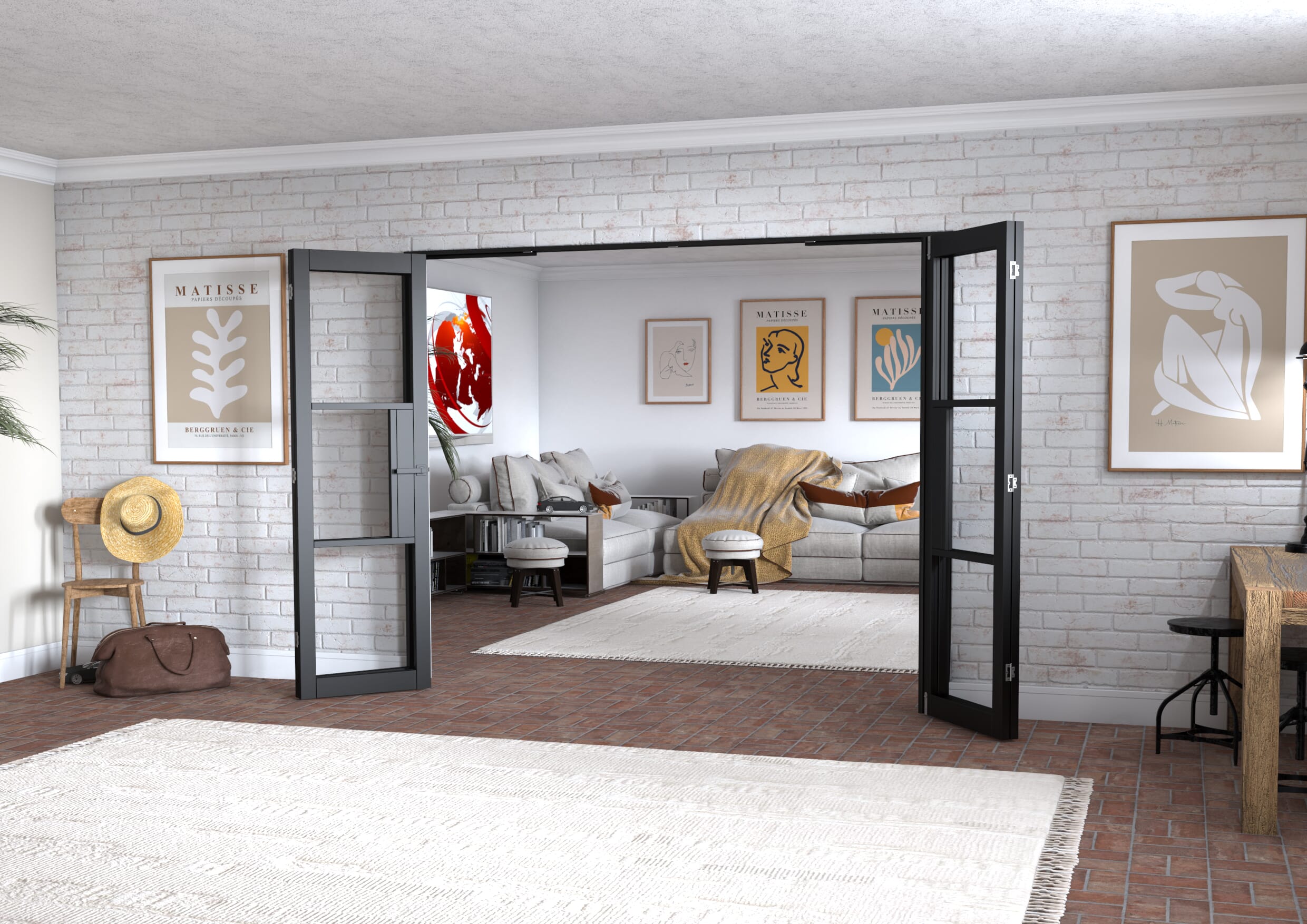 Black Heritage 4 Door Frenchfold (4 x 610mm Doors)