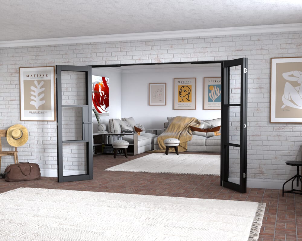 Black Heritage 4 Door Frenchfold (4 x 610mm Doors)