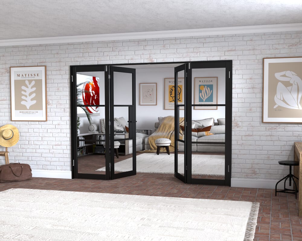 Black Heritage 4 Door Frenchfold (4 x 686mm Doors)