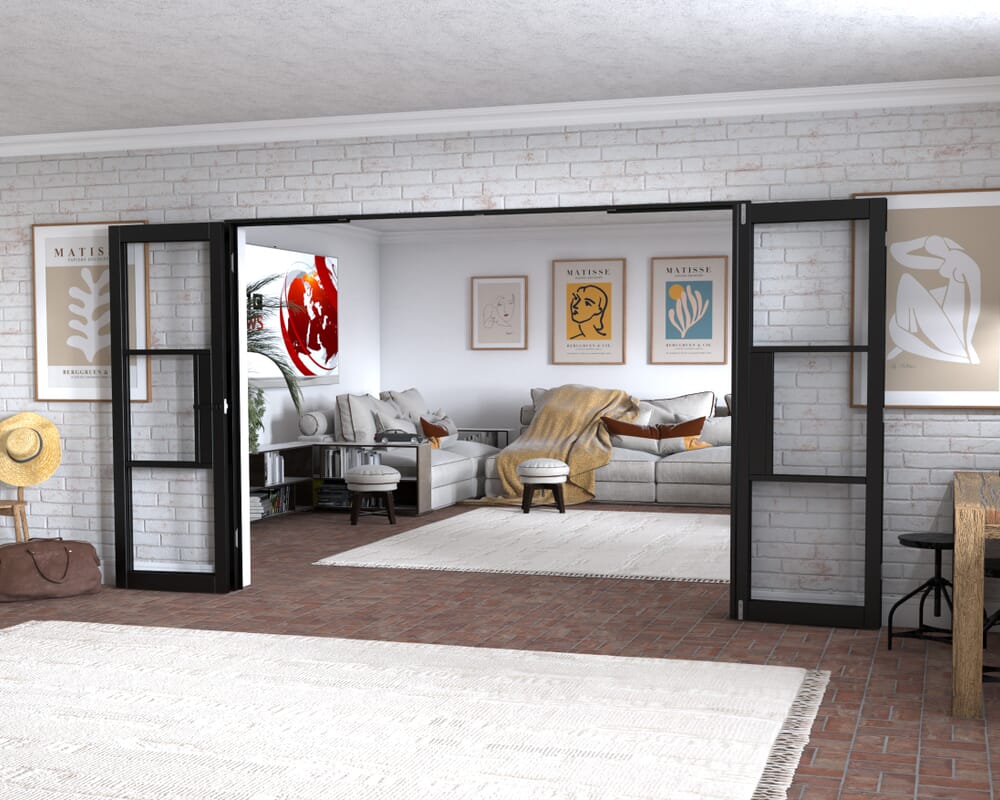 Black Heritage 4 Door Frenchfold (4 x 686mm Doors)