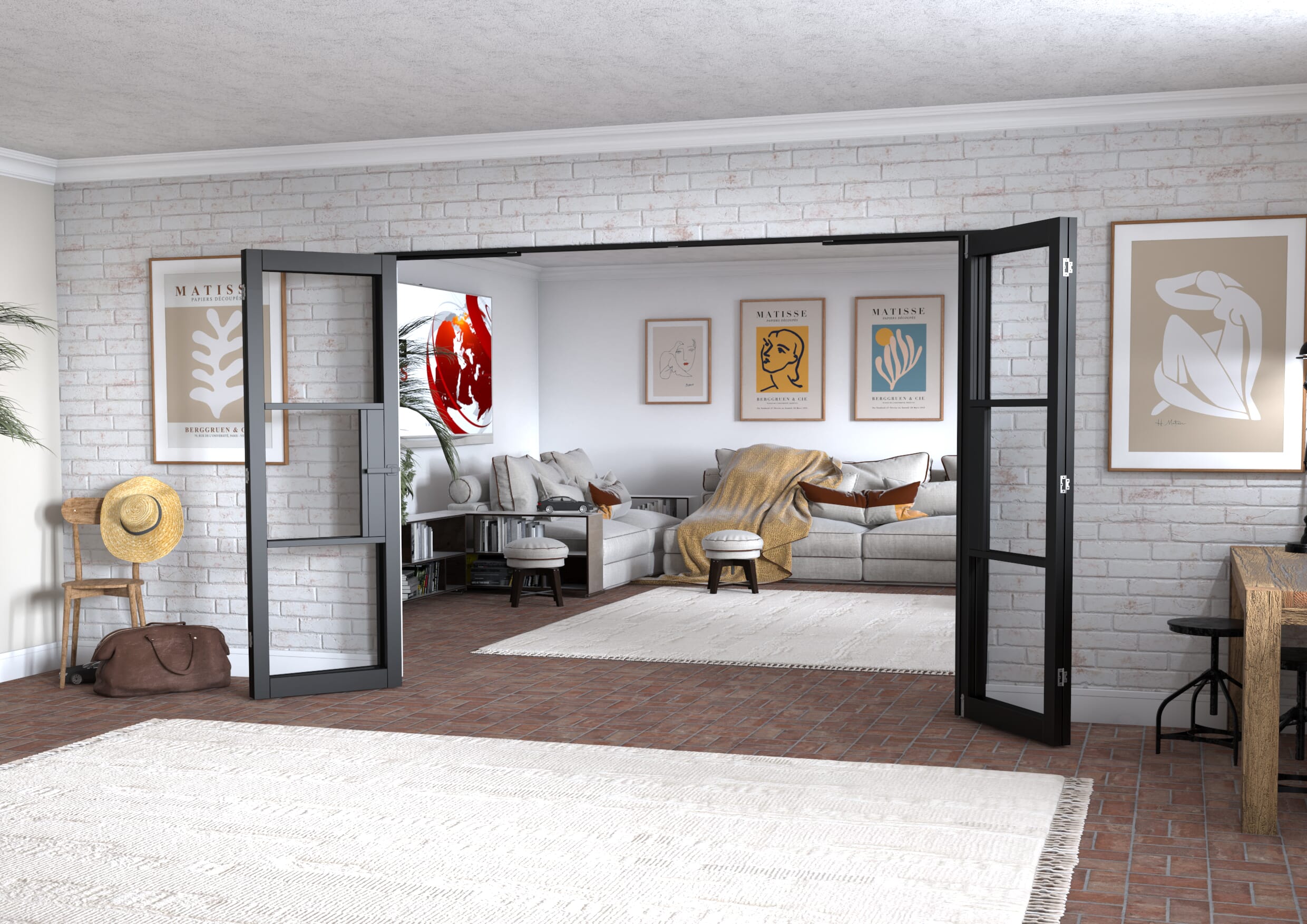 Black Heritage 4 Door Frenchfold (4 x 686mm Doors)