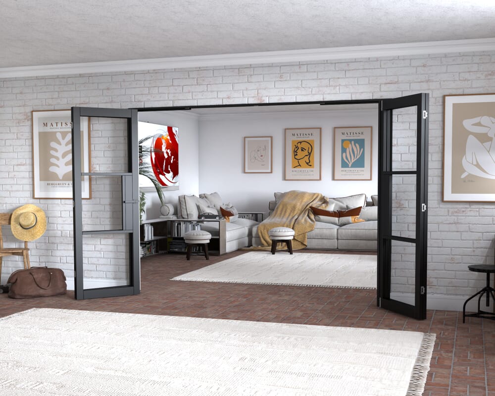 Black Heritage 4 Door Frenchfold (4 x 686mm Doors)