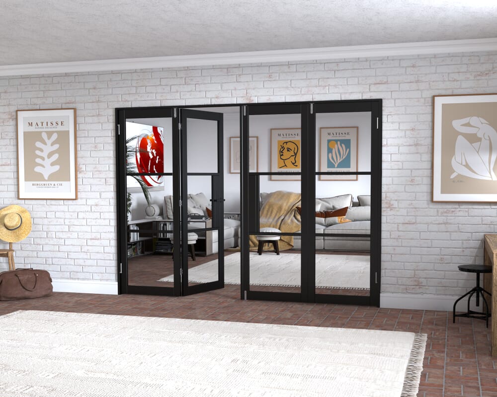 Black Heritage 4 Door Frenchfold (4 x 686mm Doors)