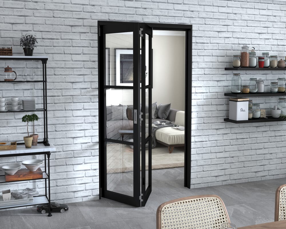 Black Heritage 2 Door Roomfold Grande (2 + 0 x 573mm Doors)