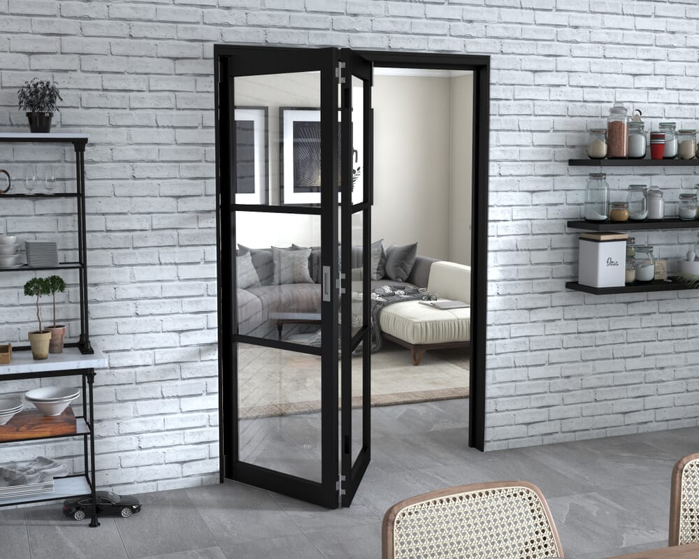 Black Heritage 2 Door Roomfold Grande (2 + 0 x 686mm Doors)