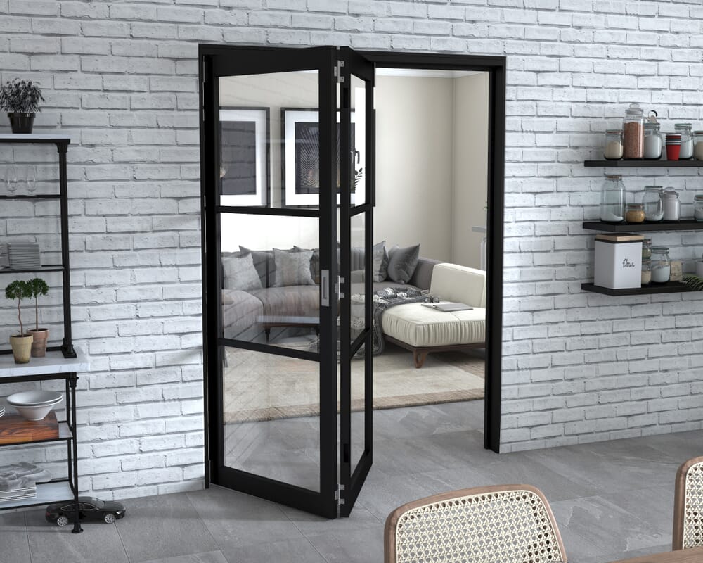 Black Heritage 2 Door Roomfold Grande (2 + 0 x 762mm Doors)