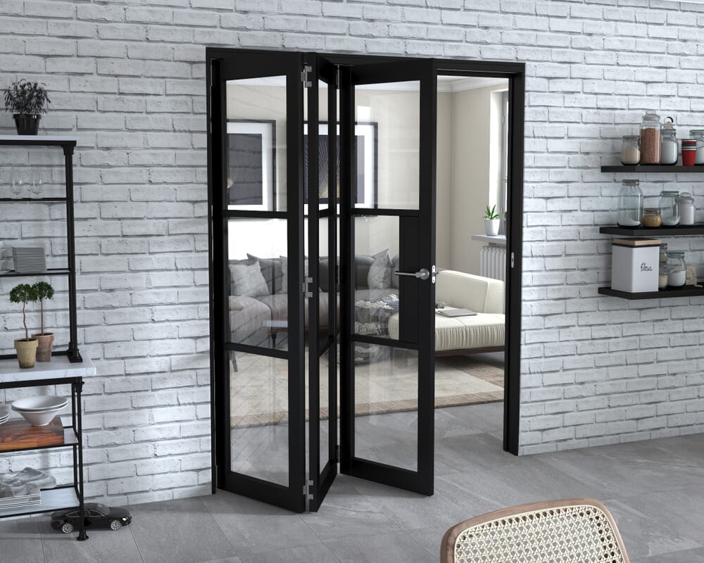 Black Heritage 3 Door Roomfold Grande (3 + 0 x 533mm Doors)