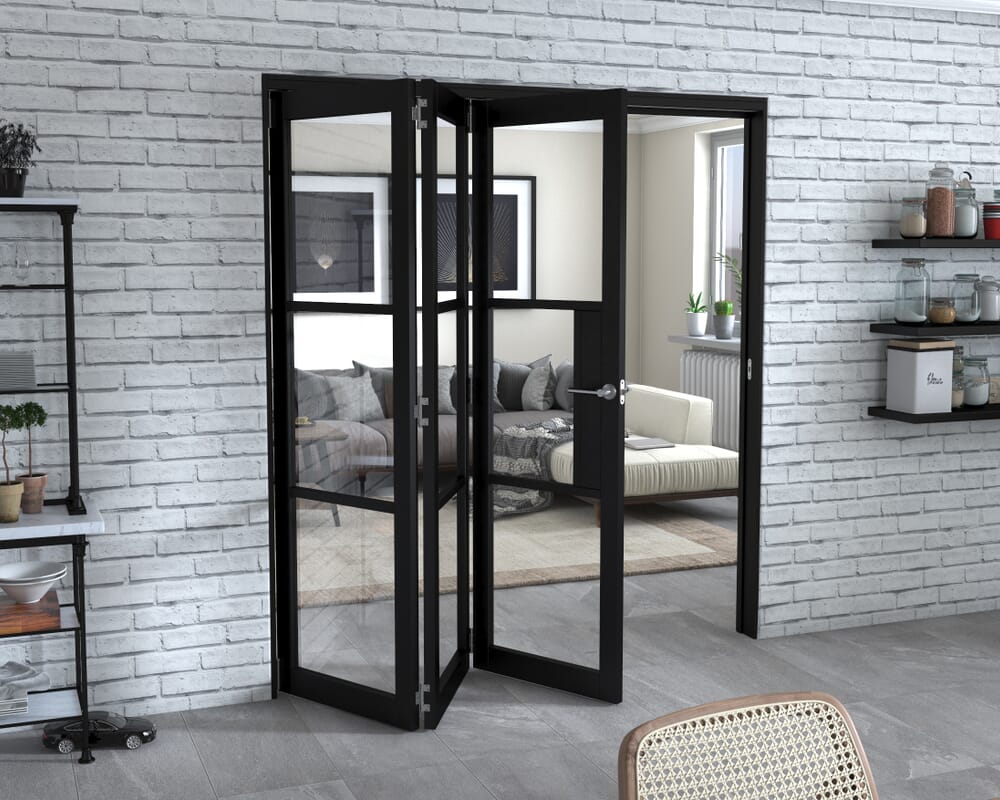 Black Heritage 3 Door Roomfold Grande (3 + 0 x 610mm Doors)