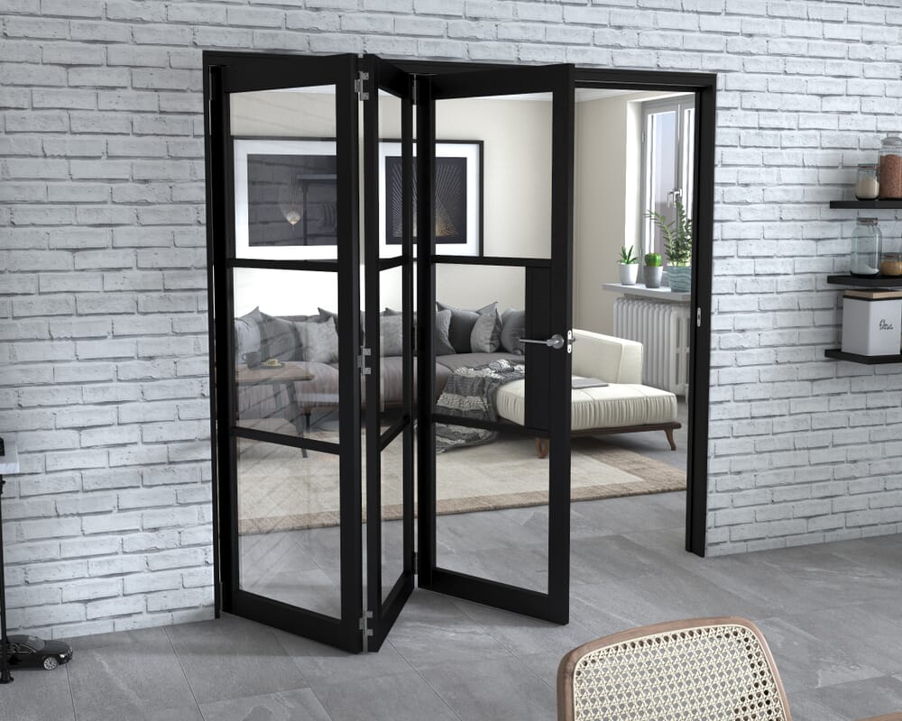 Black Heritage 3 Door Roomfold Grande (3 + 0 x 686mm Doors)