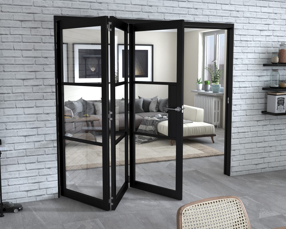 Black Heritage 3 Door Roomfold Grande (3 + 0 x 762mm Doors)