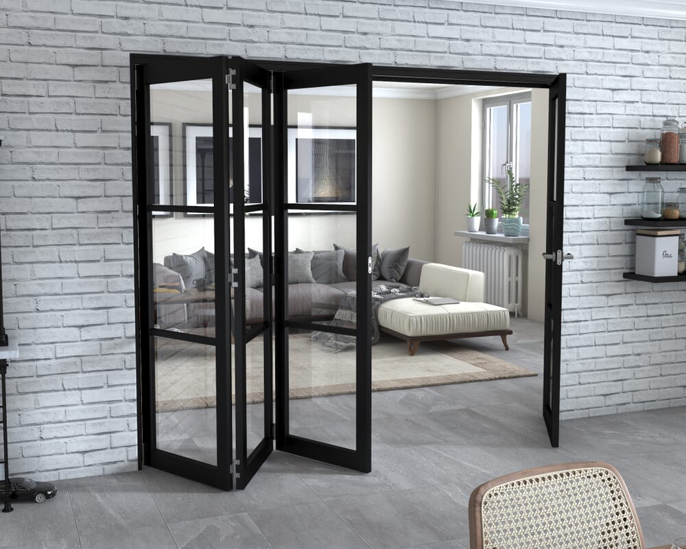 Black Heritage 4 Door Roomfold Grande (3 + 1 x 610mm Doors)
