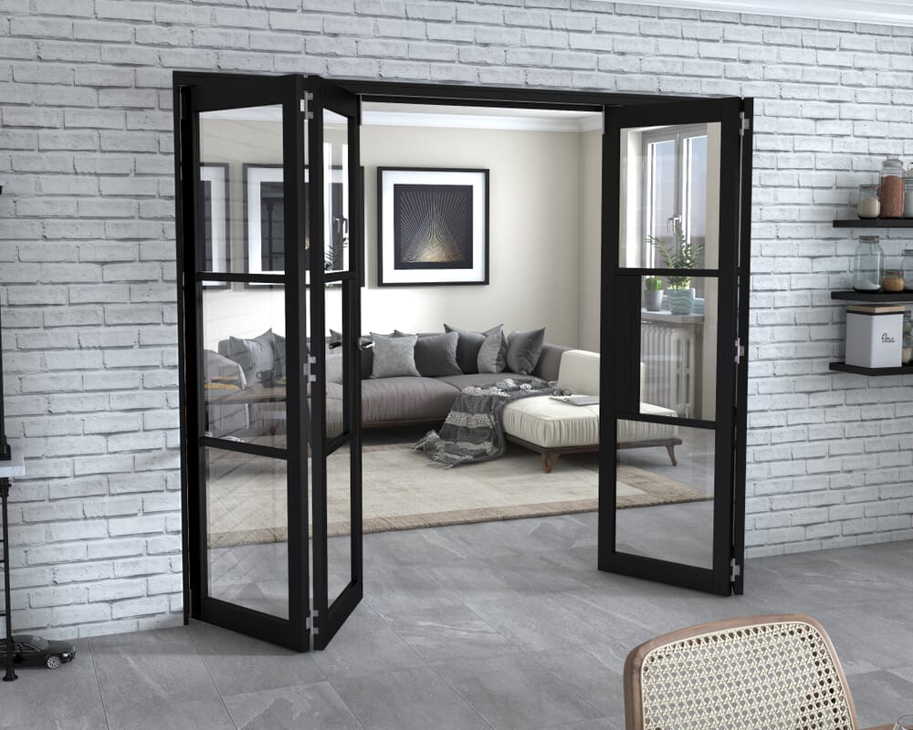Black Heritage 4 Door Roomfold Grande (2 + 2 x 610mm Doors)