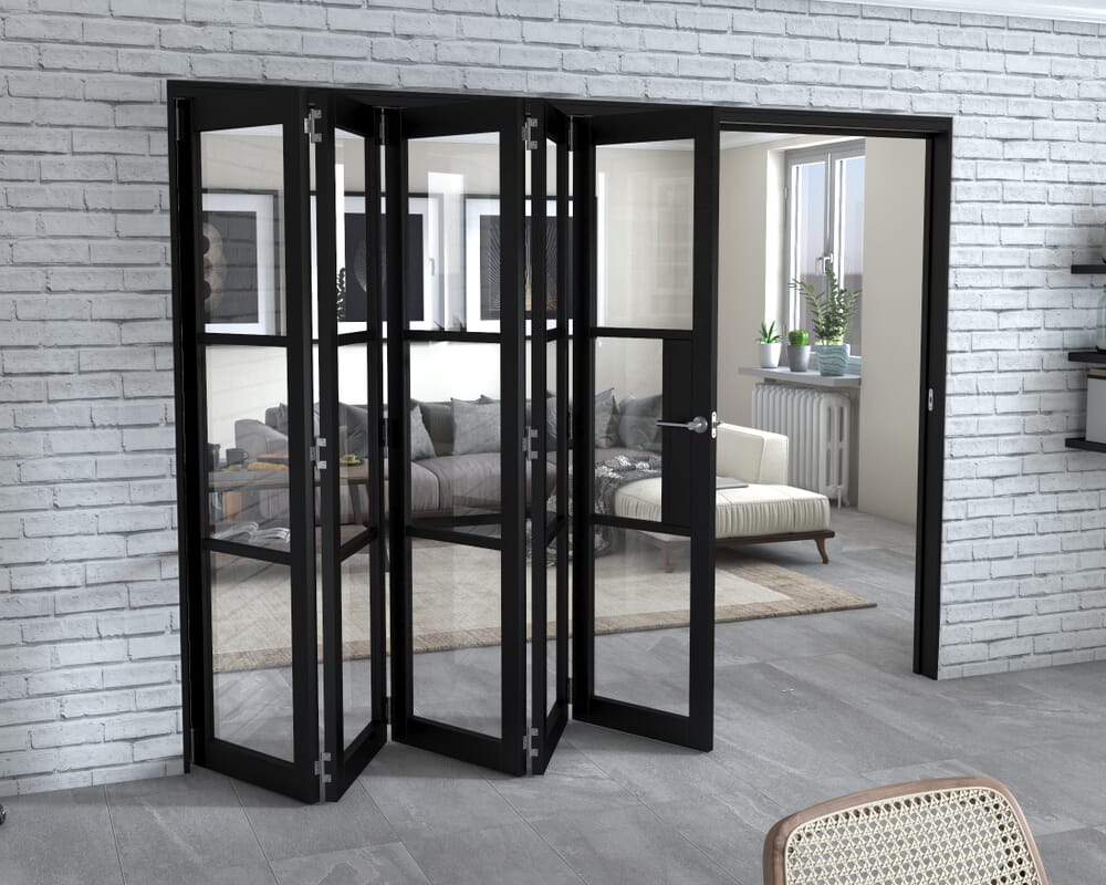 Black Heritage 5 Door Roomfold Grande (5 + 0 x 533mm Doors)