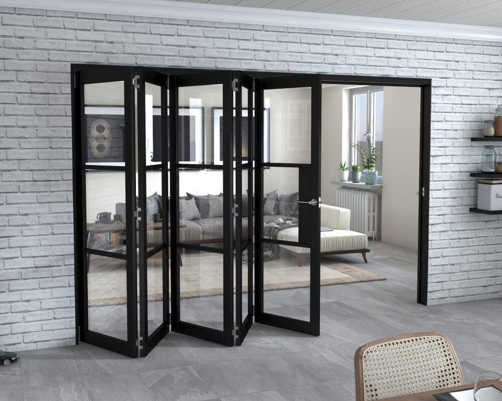 Black Heritage 5 Door Roomfold Grande (5 + 0 x 610mm Doors)