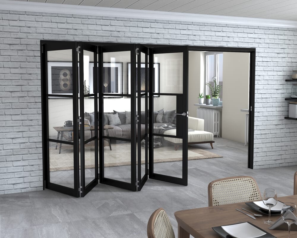 Black Heritage 5 Door Roomfold Grande (5 + 0 x 686mm Doors)