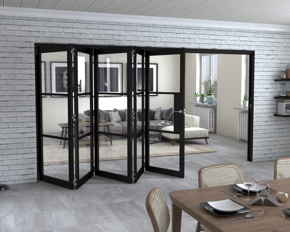 Black Heritage 5 Door Roomfold Grande (5 + 0 x 762mm Doors)