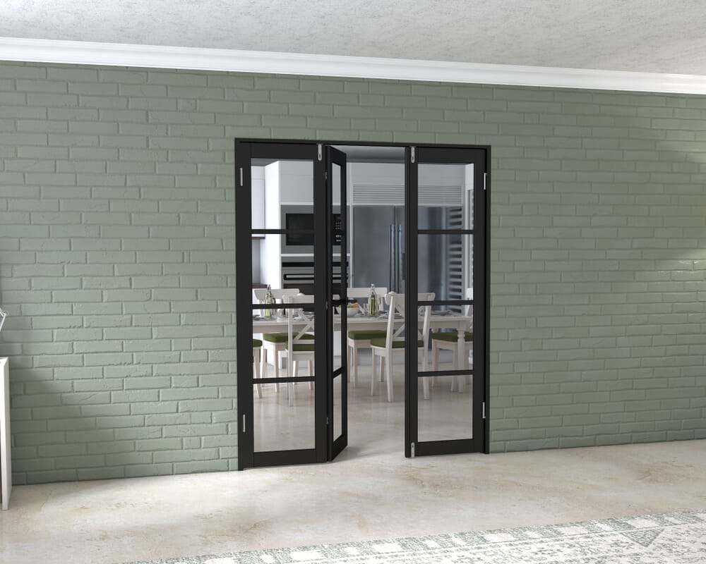 Black Kensington 4L 3 Door Frenchfold (3 x 533mm Doors)