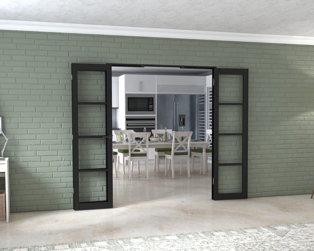 Black Kensington 4L 3 Door Frenchfold (3 x 533mm Doors)