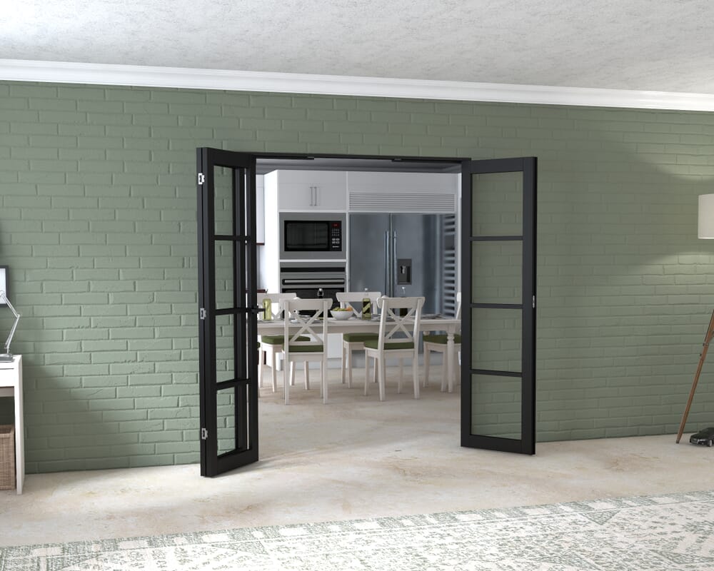 Black Kensington 4L 3 Door Frenchfold (3 x 533mm Doors)
