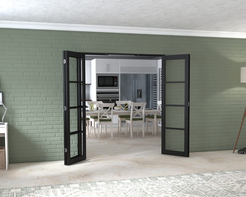 Black Kensington 4L 3 Door Frenchfold (3 x 573mm Doors)