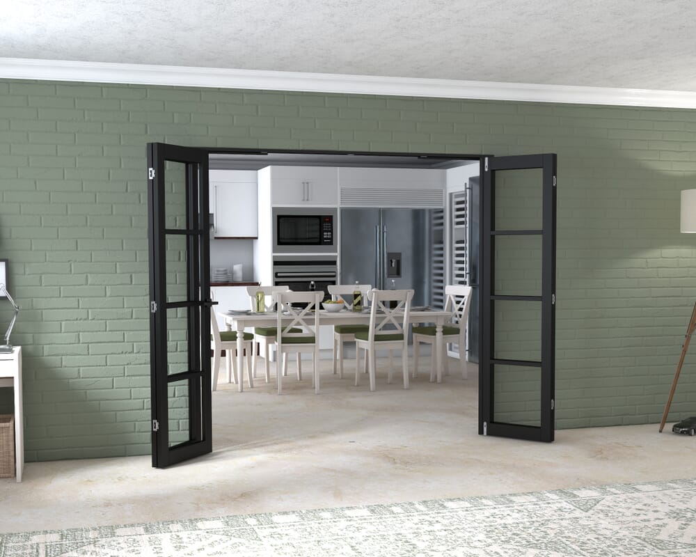 Black Kensington 4L 4 Door Frenchfold (4 x 533mm Doors)