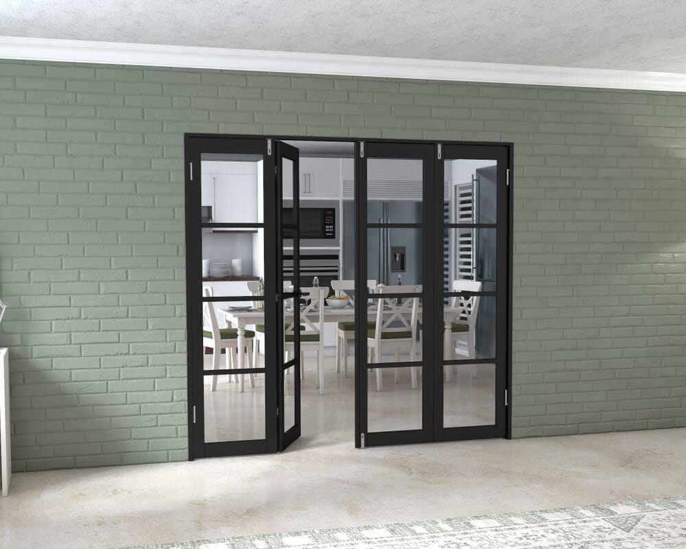 Black Kensington 4L 4 Door Frenchfold (4 x 533mm Doors)