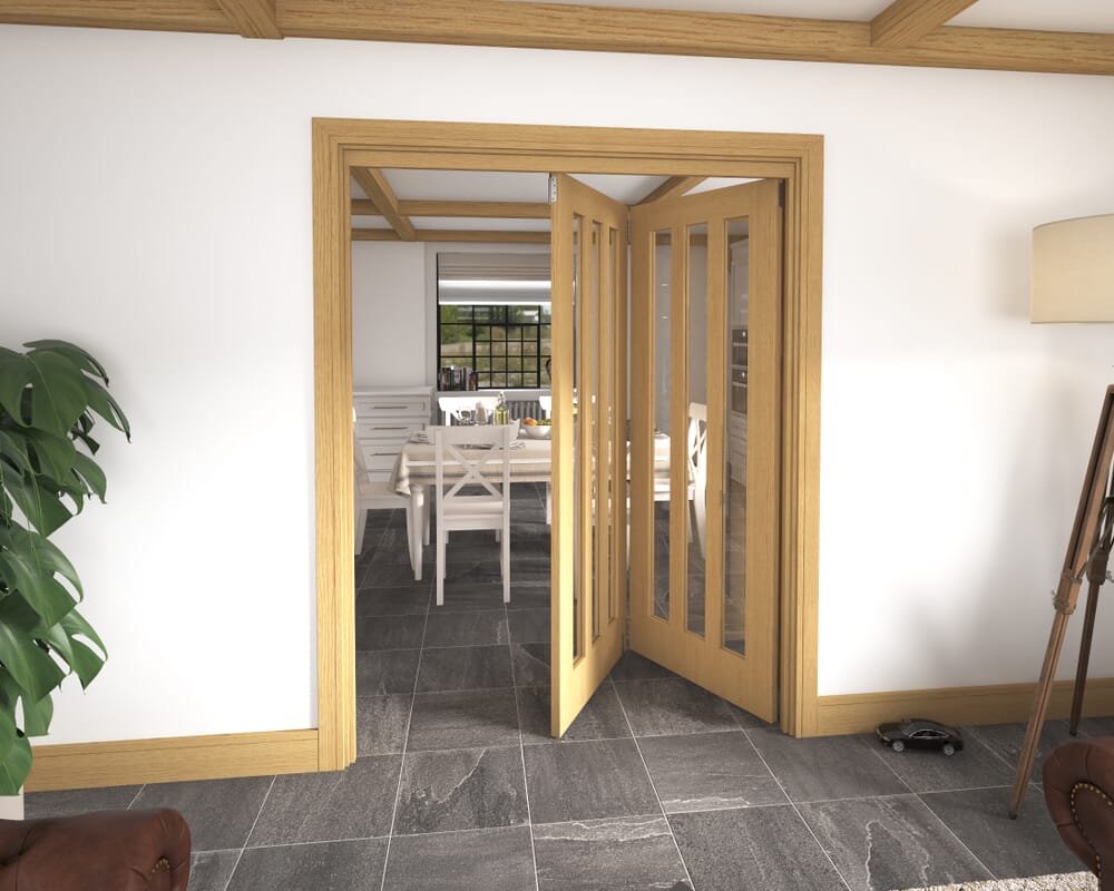 1599x2060x133mm Aston Oak Roomfold Grande (2+0)