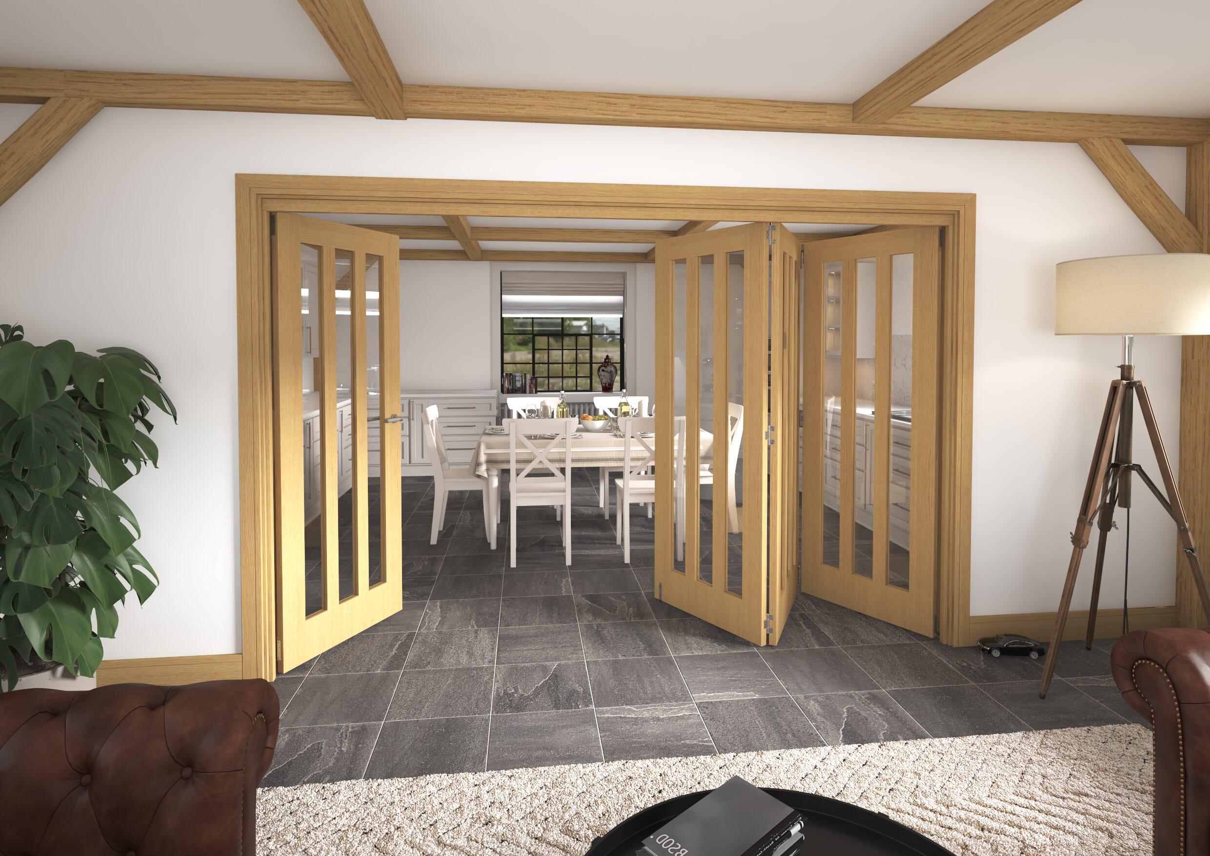 3136x2060x133mm Aston Oak Roomfold Grande (3+1)