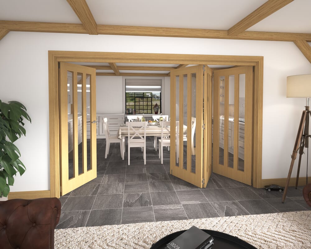 3136x2060x133mm Aston Oak Roomfold Grande (3+1)
