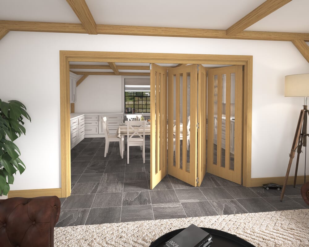 2832x2060x133mm Aston Oak Roomfold Grande (4+0)