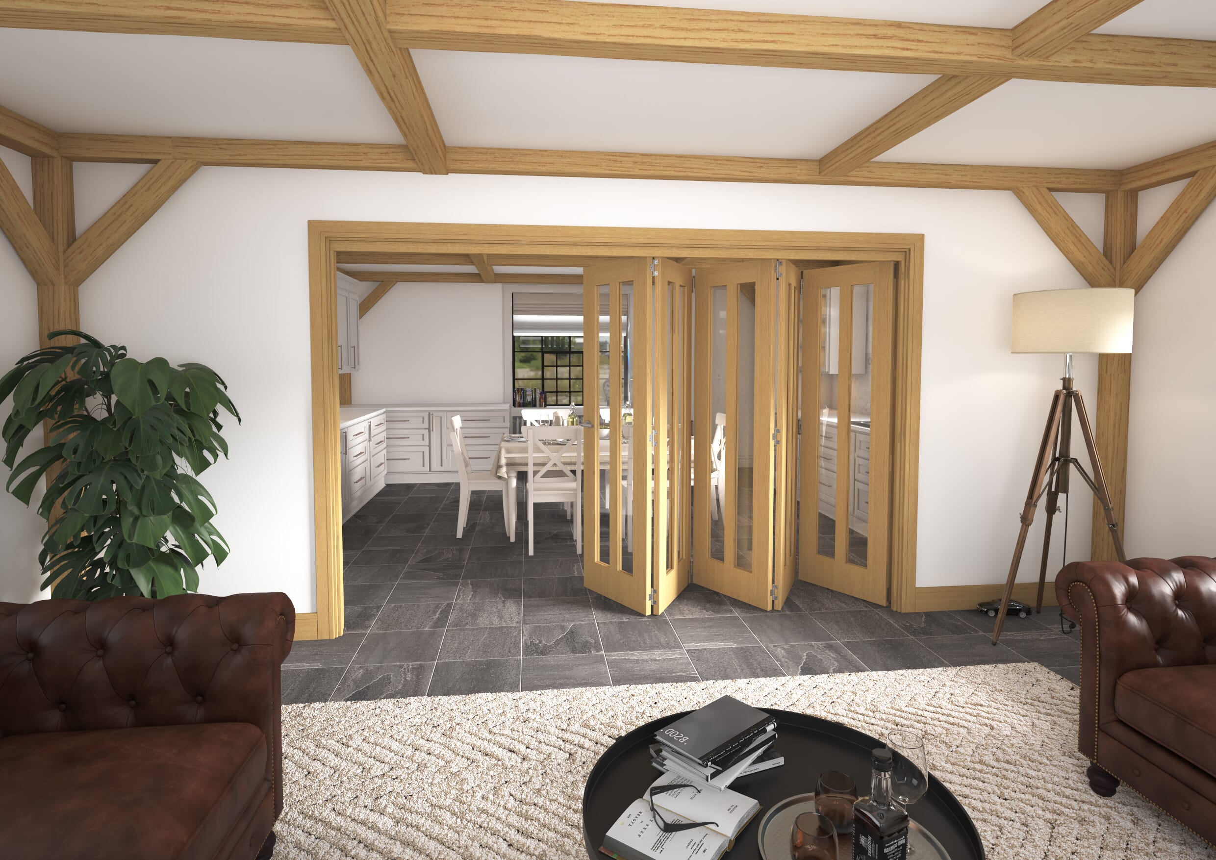 3131x2060x133mm Aston Oak Roomfold Grande (5+0)