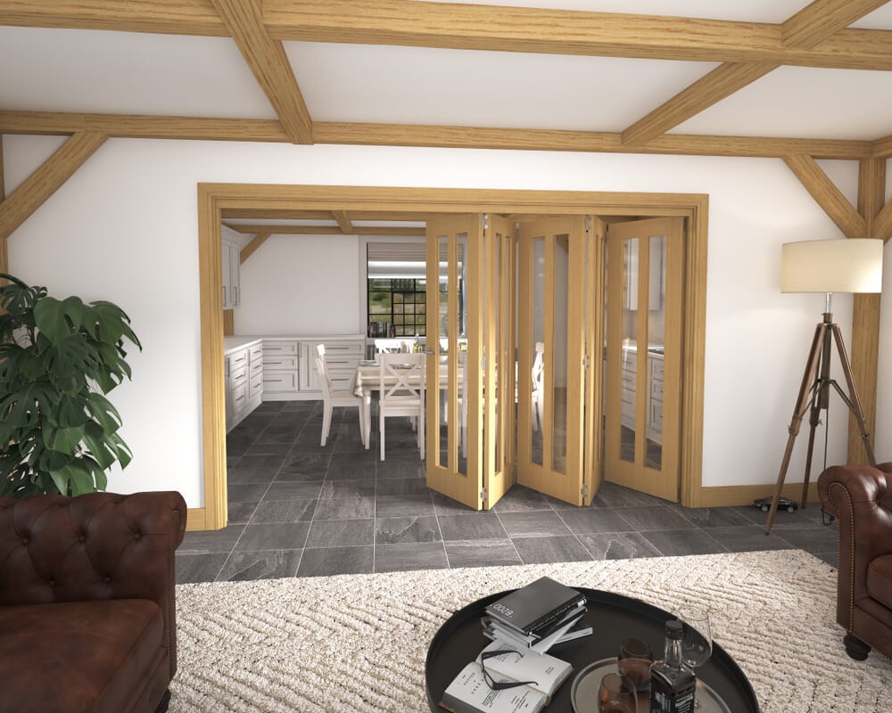 3131x2060x133mm Aston Oak Roomfold Grande (5+0)