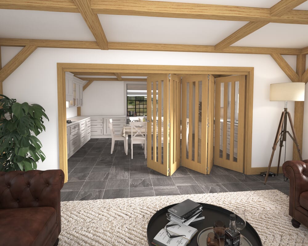 3511x2060x133mm Aston Oak Roomfold Grande (5+0)