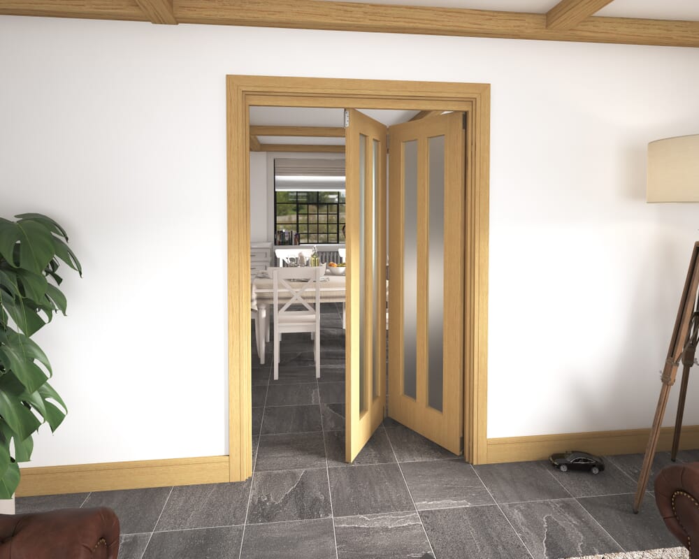 1295x2060x133mm Aston Oak Frosted Roomfold Grande (2+0)