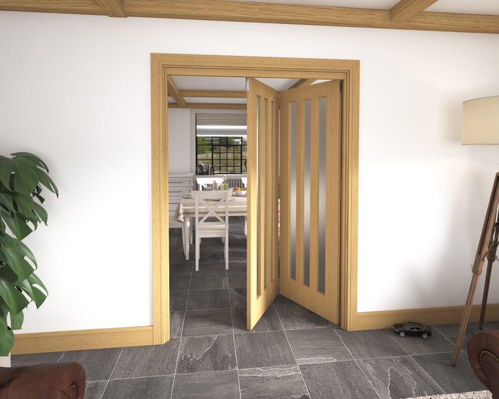 1447x2060x133mm Aston Oak Frosted Roomfold Grande (2+0)