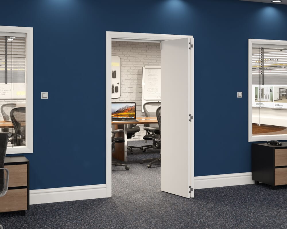 1141x2060x133mm White Flush Prefinished Roomfold Grande (2+0)