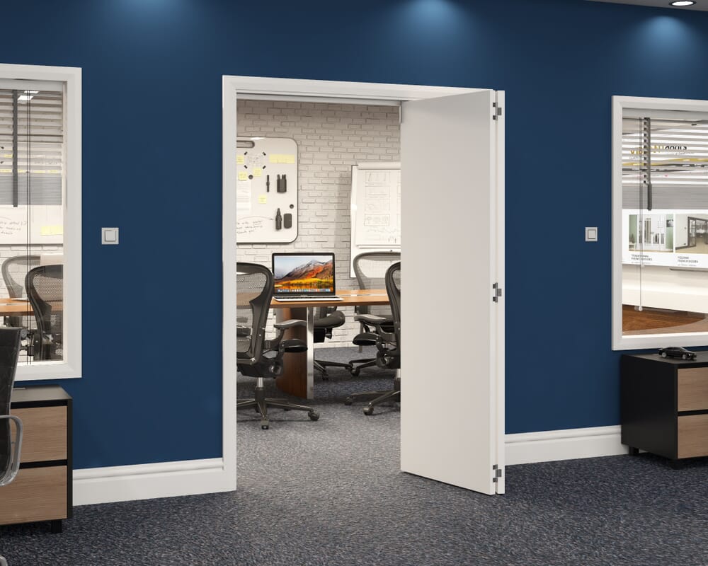 1447x2060x133mm White Flush Prefinished Roomfold Grande (2+0)
