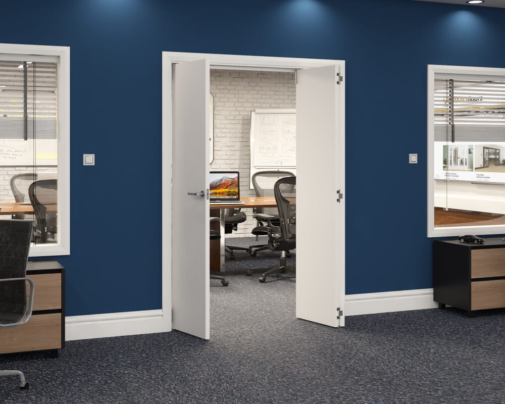 1456x2060x133mm White Flush Prefinished Roomfold Grande (2+1)
